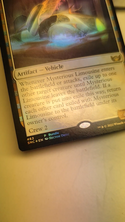Mysterious Limousine Promo Mtg MISPRINT. Plains symbol in foil layer - Image 2