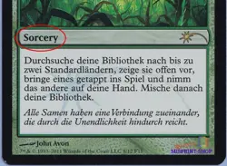 Cultivate FNM German Mtg MISPRINT. "Sorcery" in English, not "Hexerei" in German - Image 2