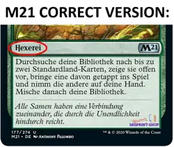Cultivate FNM German Mtg MISPRINT. "Sorcery" in English, not "Hexerei" in German - Image 3