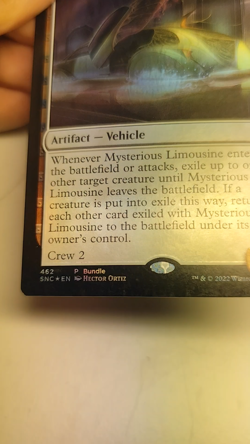 Mysterious Limousine Promo Mtg MISPRINT. Forest symbol in foil layer - Image 2