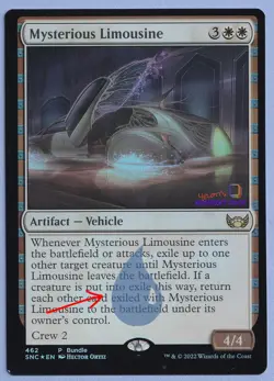 Mysterious Limousine Promo Mtg MISPRINT. Island symbol in foil layer - Image 1