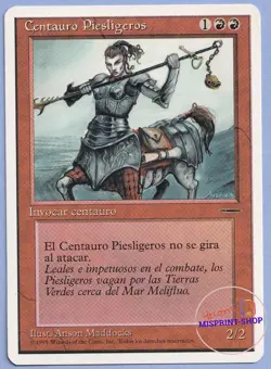 Windseeker Centaur Spanish MTG MISPRINT – White Border Instead of Black - Image 1