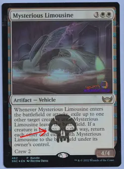 Mysterious Limousine Promo Mtg MISPRINT. Swamp symbol in foil layer - Image 1