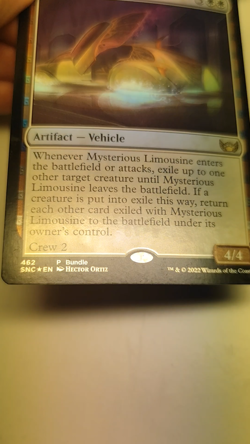 Mysterious Limousine Promo Mtg MISPRINT. Swamp symbol in foil layer - Image 2