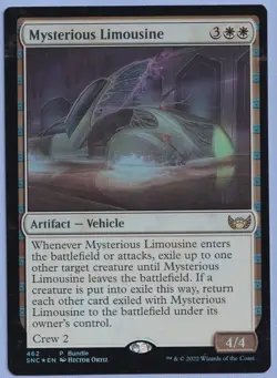 Mysterious Limousine Promo Mtg MISPRINT. Swamp symbol in foil layer - Image 3