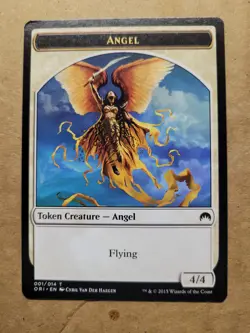 MTG Magic the Gathering Token - Angel (1/014) Origins LP White BULK DISCOUNT - Image 1