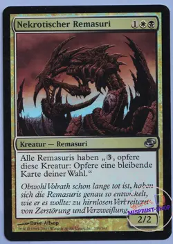 Necrotic Sliver FOIL German Mtg MISPRINT. "Sacrifice" instead "Destroy" - Image 1