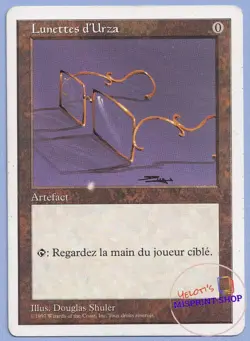 Glasses of Urza French Mtg MISPRINT. Wrong CC. 0 instead of 1. PLAYED/BENDED - Image 1
