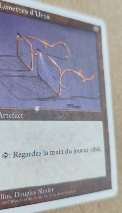 Glasses of Urza French Mtg MISPRINT. Wrong CC. 0 instead of 1. PLAYED/BENDED - Image 5