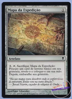 Expedition Map Portuguese Mtg MISPRINT. Search BASIC land instead any land - Image 1