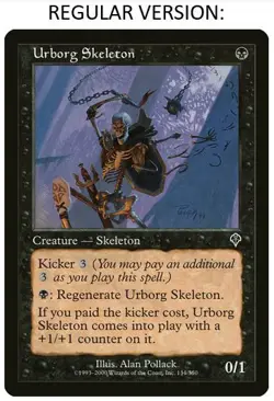 Urborg Skeleton. MTG Simplified Chinese Alternate Art - Image 3