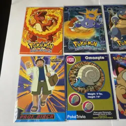 Vintage 1998-2000 Topps Pokemon TV & Movie Animation Card Lot (45 Cards) - Image 1