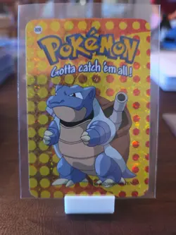Blastoise #9 - Vintage Vending Machine Prism Sticker 2000 - Pokemon Card - Image 1
