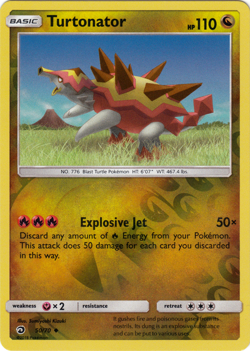 Turtonator 50/70 Dragon Majesty Pokemon TCG Reverse Holo - Image 1