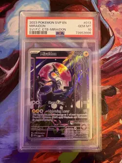 2023 Pokemon Miraidon SVP013 Pokemon Center Stamped ETB Promo PSA 10 - Image 1