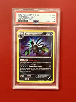 Pokemon Hydreigon Secret Rare Holo 103/99 Next Destinies (2012) English PSA 7 - Image 1