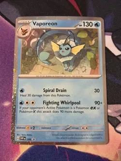 Pokemon Vaporeon - (Cosmos Holo) Promo SV: Scarlet & Violet Promo Cards 168 NM - Image 1