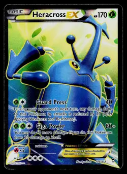 Heracross EX 105/111 Full Art Ultra Rare Furious Fists Pokemon HP - Image 1