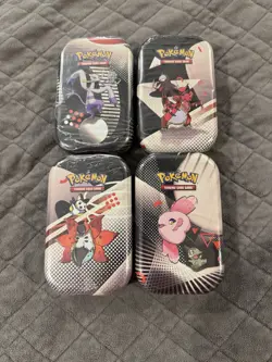Pokemon Unova Mini Tins Lot Of 4 - Black Bolt & White Flare - Image 1
