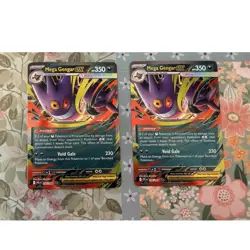 Pokemon TCG XY Phantom Forces Mega Gengar EX Full Art Foil Card Lot (2) - Image 1