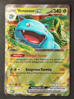 Venusaur EX 003/165 🌺 Scarlet & Violet 151 Double Rare Holo, Pokemon 2023 (NM) - Image 1