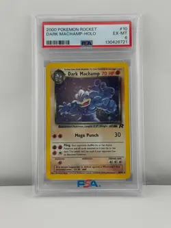 2000 Pokemon Rocket 10 Dark Machamp - Holo PSA 6 - Image 1
