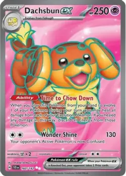 1x Dachsbun ex - 160/142- Full Art Ultra Rare Lightly Played Pokemon SV07 - Stel - Image 1