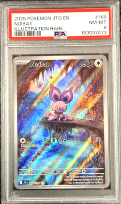 2025 POKEMON JOURNEY TOGETHER EN NOIBAT ILLUSTRATION RARE #169 NM-MT PSA 8 - Image 1