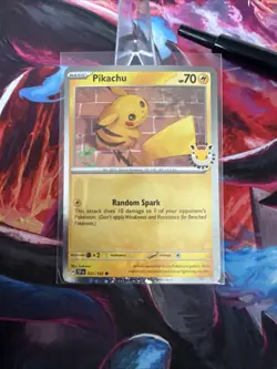Pokemon TCG: Pikachu Stamped PROMO 51/162 - 2026 Pokemon Day 30th Anniversary - Image 2
