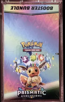 Pokemon TCG Prismatic Evolutions Booster Bundle Display Sealed Case & Acylic - Image 1