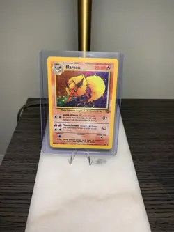 1999 Pokemon TCG Flareon Holo Rare Card 3/64 Jungle Base Set - Image 1