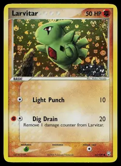 Pokemon Card - Larvitar Team Rocket Returns 63/109 Reverse Holo Stamped - Image 1