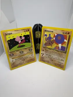 Vintage Pokemon TCG #22/75 Hitmontop and #66/75 Tyrogue Neo Discovery LP - Image 1