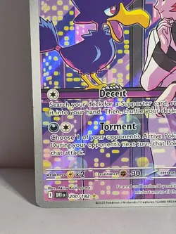 Team Rocket's Murkrow 200/182 Sv10 Destined Rivals Illustration Rare Pokemon TCG - Image 4