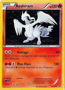 Reshiram BW004 Black & White Holo Black Star Promo Pokemon - Image 1