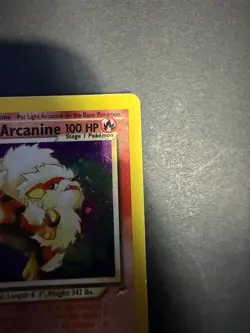 Light Arcanine 12/105 Neo Destiny Holo Rare Pokemon Card WOTC Vintage Swirl - Image 3