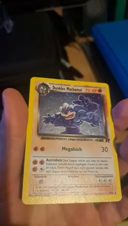 Dunkles Machomei German Dark Machamp 10/82 Holo Rare Team Rocket Pokemon - Image 3