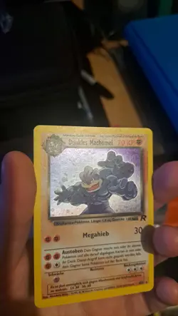 Dunkles Machomei German Dark Machamp 10/82 Holo Rare Team Rocket Pokemon - Image 4