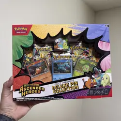 Pokemon TCG Ascended Heroes First Partners Deluxe Pin Collection Box Sealed New - Image 1