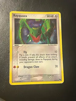 2004 Pokemon POP Series 1 Rayquaza 003/017 Holo Rare MP + Dragonite - Image 1