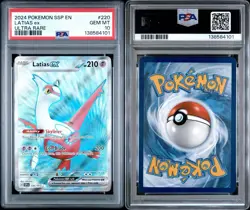2024 POKEMON SSP EN-SURGING SPARKS ULTRA RARE #220 LATIAS EX PSA 10 - Image 3