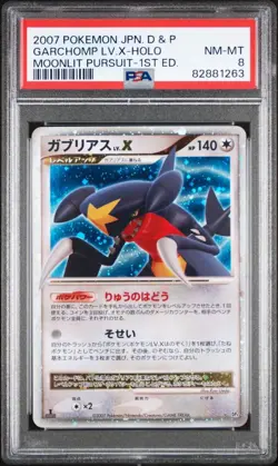 GARCHOMP LV X 1st Edition Holo 2007 Pokemon DIAMOND & PEARL DP4 PSA 8 Near MT-MT - Image 1