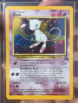 Mew Black Star Promo 9 WOTC Pokemon TCG Holo - * Vintage - NM * Fart SWIRL ! 🌀 - Image 1