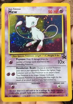 Mew Black Star Promo 9 WOTC Pokemon TCG Holo - * Vintage - NM * Fart SWIRL ! 🌀 - Image 3
