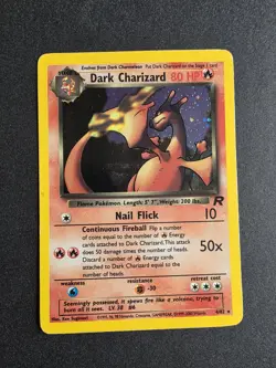 Dark charizard - 4/82 Unlimited Holo Rare Team Rocket Card WOTC - Image 1