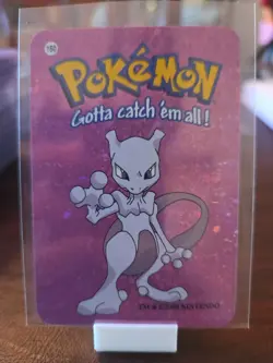 Mewtwo #150 - Vintage Vending Machine Prism Sticker 2000 - Pokemon Card - Image 1