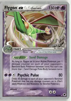 2006 EX DRAGON FRONTIERS FLYGON ex 92/101 WORLD CHAMPIONSHIP JUN HASEBE STAMPED - Image 1