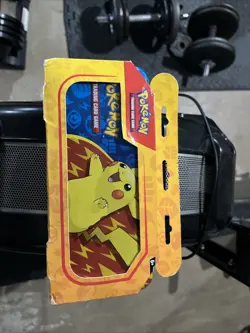 Pokemon TCG Pencil Case Tin 2023 Includes 2 Booster Packs New Sealed - Image 1