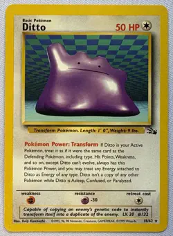 Ditto 18/62 - Fossil Set 1999 Pokemon TCG regular LP HP 50 - Image 1