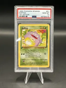 1999 Pokemon Spanish Koffing 1st Edition PSA 10 - Image 1